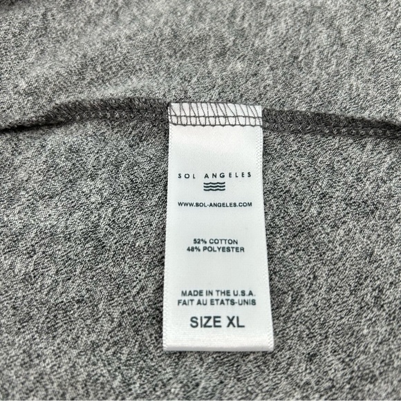 Anthropologie x Sol Angeles Heathered Gray All Eye Over Print Graphic Tee READ - Picture 9 of 10